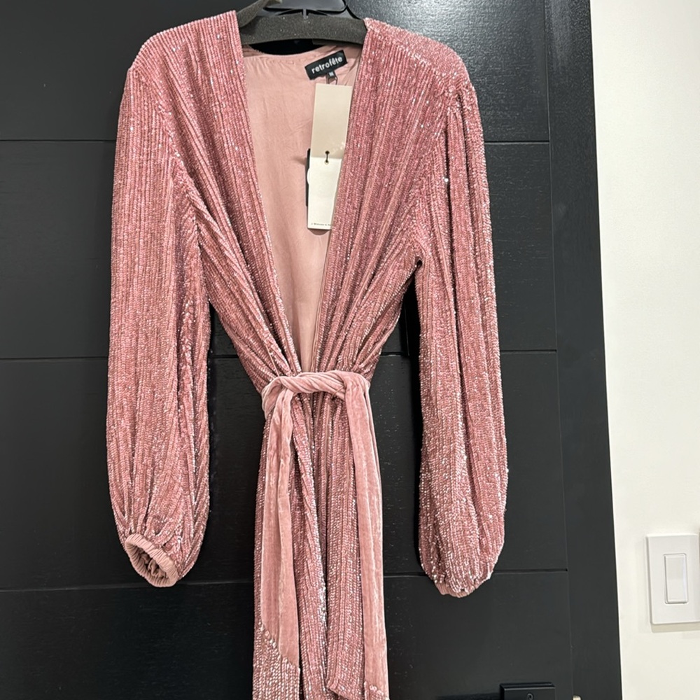 Retrofete | Gabrielle Robe Dress | Dusty Rose